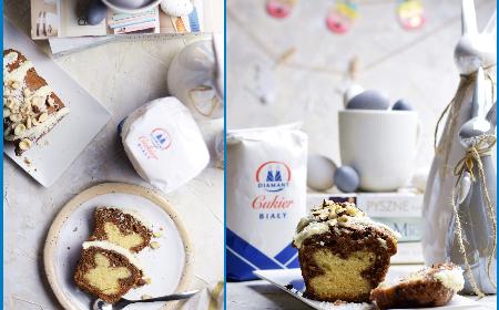 Babka cytrynowo-kakaowa z zajączkiem